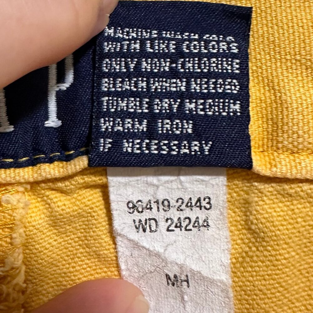 Pre-Loved Gap 100% Cotton Yellow Shorts Size 12 - image 4